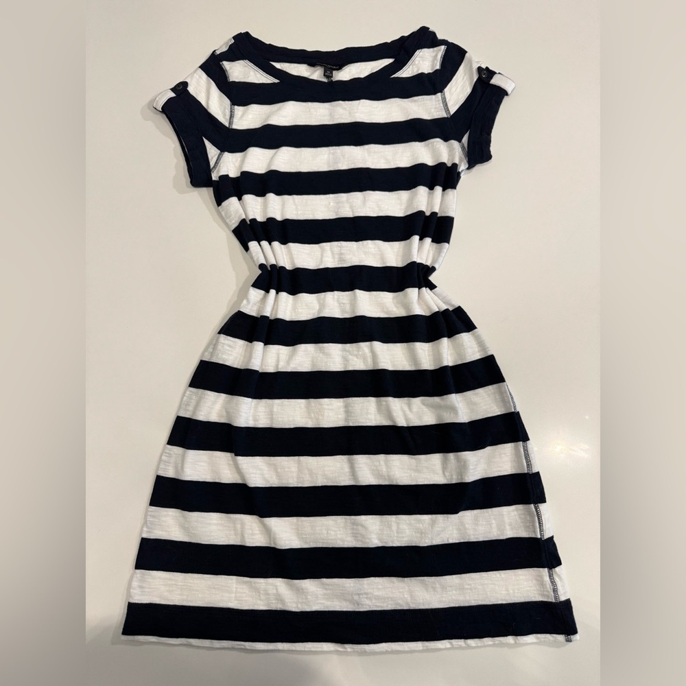 BANANA REPUBLIC Striped Cotton Dress